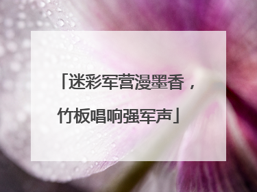 迷彩军营漫墨香，竹板唱响强军声