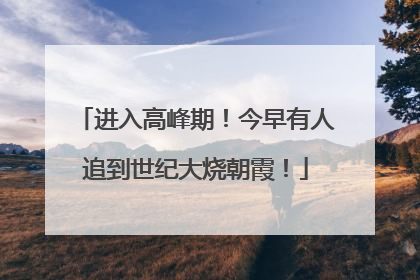 进入高峰期！今早有人追到世纪大烧朝霞！