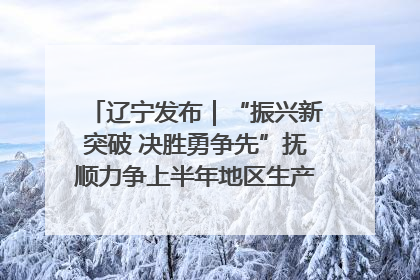 辽宁发布｜“振兴新突破 决胜勇争先”抚顺力争上半年地区生产总值增长7%左右