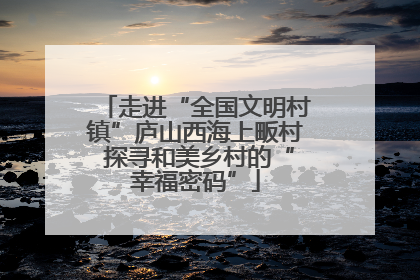 走进“全国文明村镇”庐山西海上畈村 探寻和美乡村的“幸福密码”