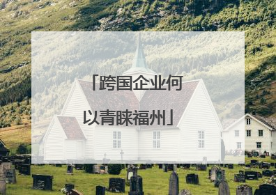 跨国企业何以青睐福州