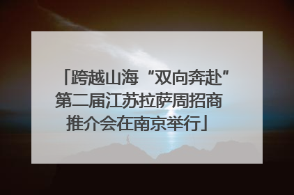跨越山海“双向奔赴” 第二届江苏拉萨周招商推介会在南京举行