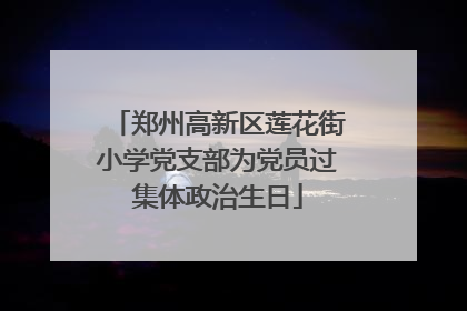 郑州高新区莲花街小学党支部为党员过集体政治生日