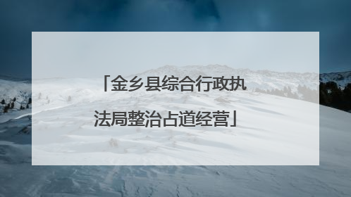 金乡县综合行政执法局整治占道经营