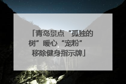 青岛景点“孤独的树”暖心“宠粉” 移除健身指示牌