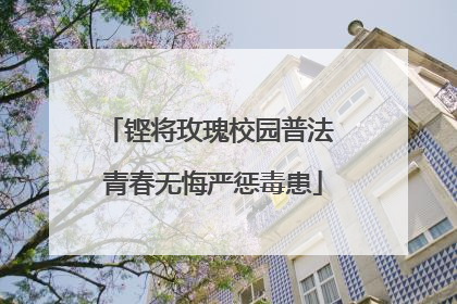 铿将玫瑰校园普法 青春无悔严惩毒患