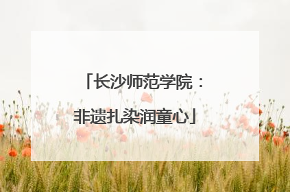 长沙师范学院：非遗扎染润童心