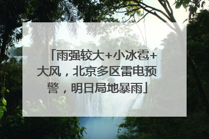 雨强较大+小冰雹+大风，北京多区雷电预警，明日局地暴雨