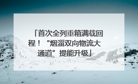 首次全列重箱满载回程！“烟淄双向物流大通道”提能升级