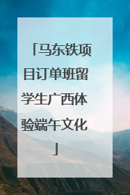 马东铁项目订单班留学生广西体验端午文化