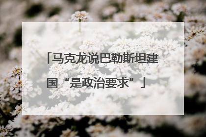 马克龙说巴勒斯坦建国“是政治要求”