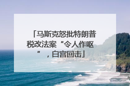 马斯克怒批特朗普税改法案“令人作呕”，白宫回击
