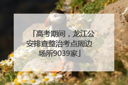 高考期间，龙江公安排查整治考点周边场所9039家