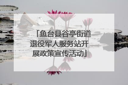 鱼台县谷亭街道退役军人服务站开展政策宣传活动
