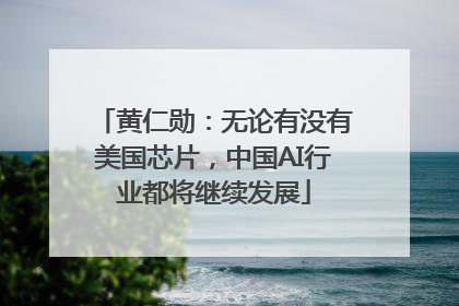 黄仁勋：无论有没有美国芯片，中国AI行业都将继续发展