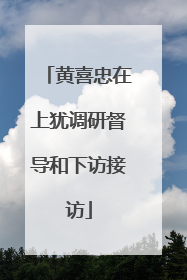 黄喜忠在上犹调研督导和下访接访
