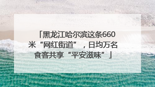 黑龙江哈尔滨这条660米“网红街道”，日均万名食客共享“平安滋味”