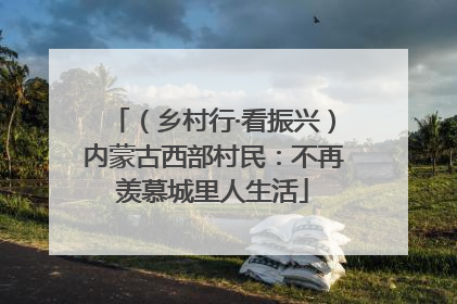 （乡村行·看振兴）内蒙古西部村民：不再羡慕城里人生活