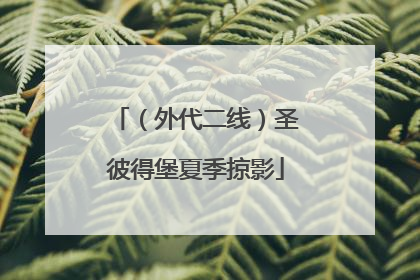 （外代二线）圣彼得堡夏季掠影