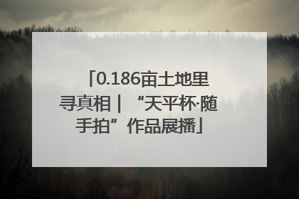 0.186亩土地里寻真相｜“天平杯·随手拍”作品展播