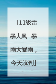 11级雷暴大风+暴雨大暴雨，今天就到