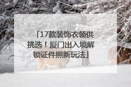 17款装饰衣领供挑选！厦门出入境解锁证件照新玩法