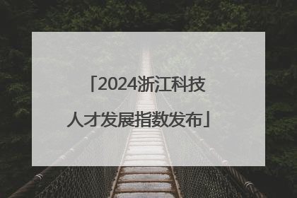 2024浙江科技人才发展指数发布