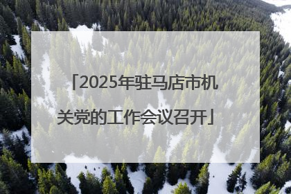2025年驻马店市机关党的工作会议召开