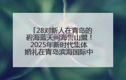 28对新人在青岛的碧海蓝天间海誓山盟！2025年新时代集体婚礼在青岛滨海国际中心文明实践广场举行