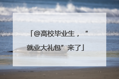 @高校毕业生，“就业大礼包”来了