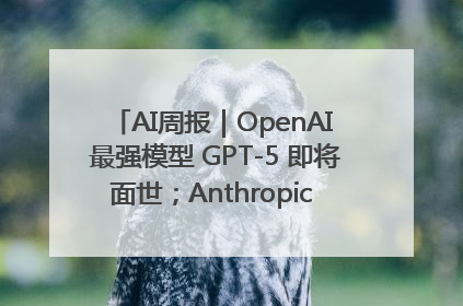 AI周报｜OpenAI 最强模型 GPT-5 即将面世；Anthropic 年化收入突破30亿美元