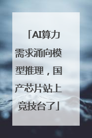 AI算力需求涌向模型推理，国产芯片站上竞技台了